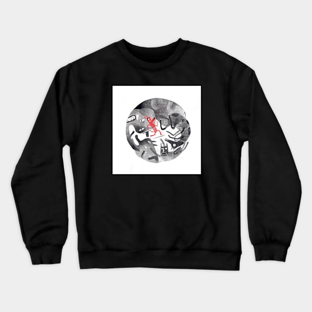 Red dog 1 Crewneck Sweatshirt by Luis San Vicente 